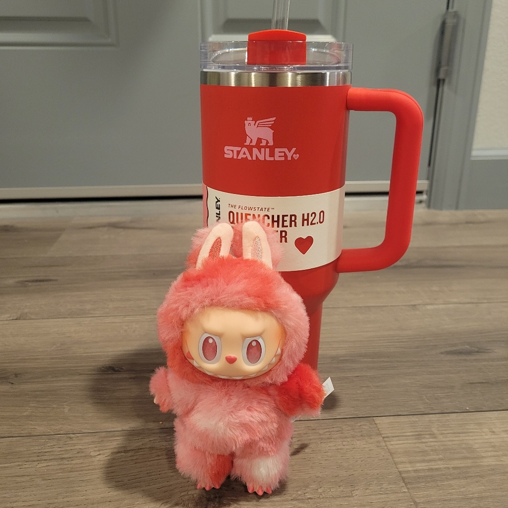 Love BIE Labubu & Valentines Day 2024 Stanley Red Quencher Tumbler Bundle